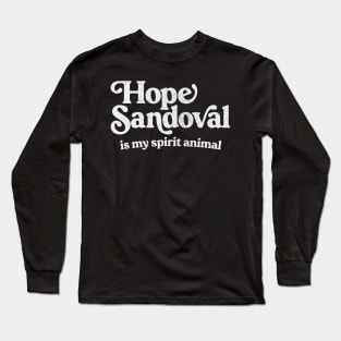 Hope Sandoval / Faded Style Retro Typography Design Long Sleeve T-Shirt